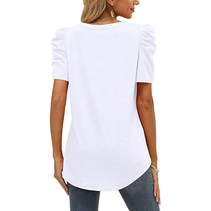 Womens Summer V-Neck Casual T-Shirt Image 9