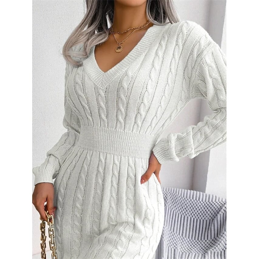 Womens Sweater Sheath Dress Image 3