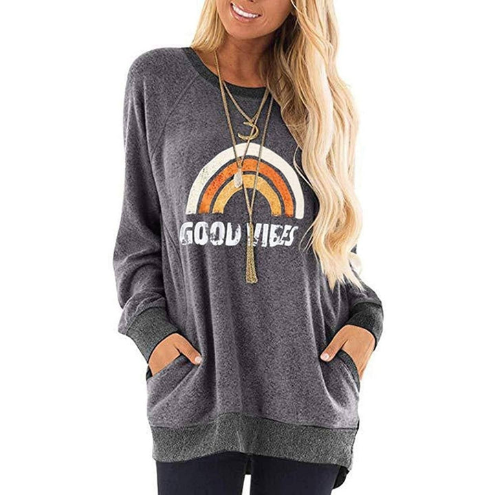 Womens Sweatshirt Plus Size Tunic Top Image 2