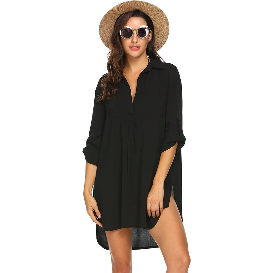 Womens Swimsuit Beach Cover Up Dress Image 1