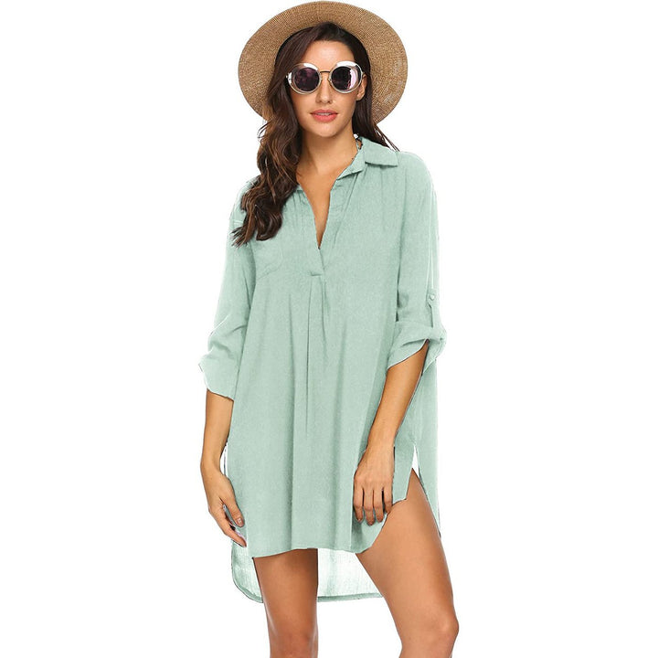 Womens Swimsuit Beach Cover Up Dress Image 4