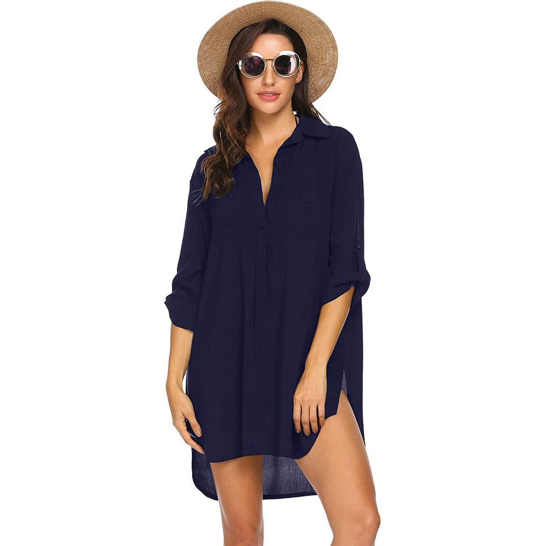 Womens Swimsuit Beach Cover Up Dress Image 4