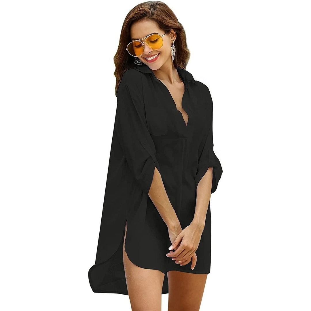 Womens Swimsuit Beach Cover Up Dress Image 6