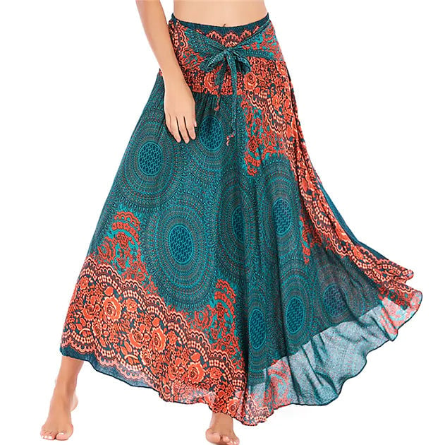 Womens High Waist Yoga Skirt Gypsy Dress Image 2