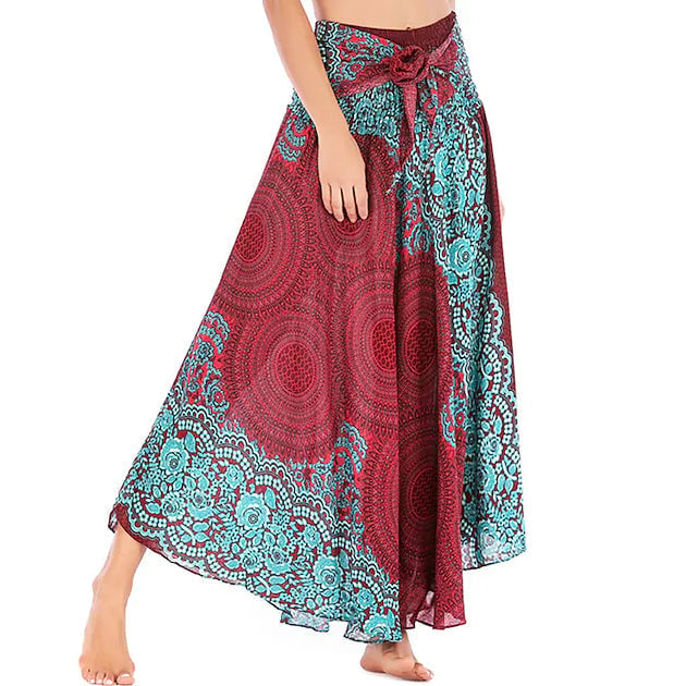 Womens High Waist Yoga Skirt Gypsy Dress Image 4