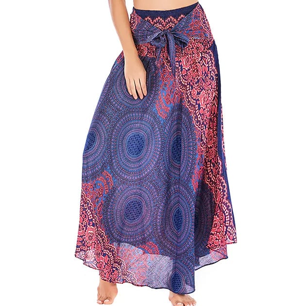 Womens High Waist Yoga Skirt Gypsy Dress Image 4