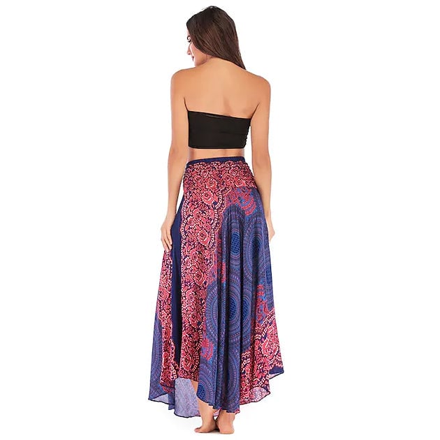 Womens High Waist Yoga Skirt Gypsy Dress Image 7