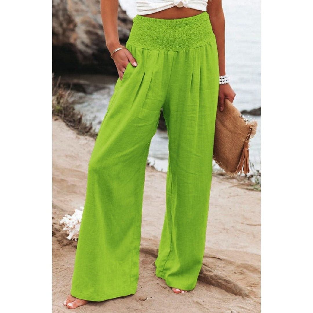 Womens High Waist Loose Wide Leg Pants Image 1