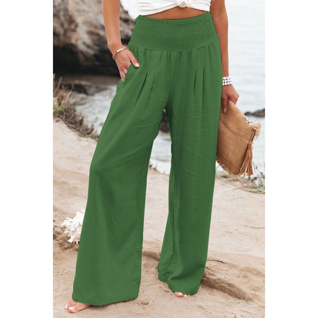 Womens High Waist Loose Wide Leg Pants Image 4