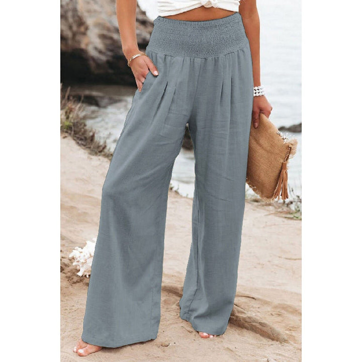 Womens High Waist Loose Wide Leg Pants Image 4