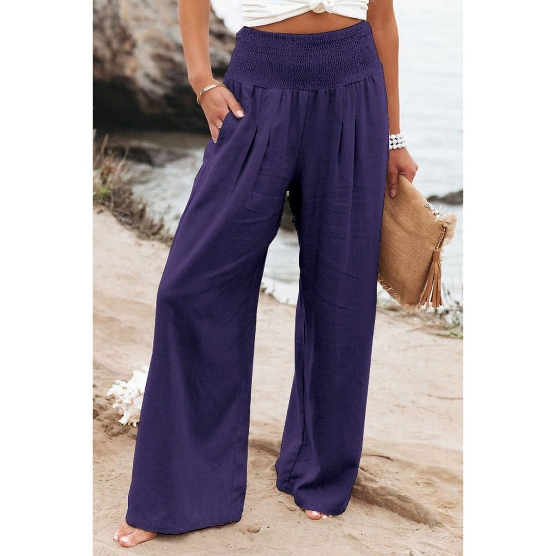 Womens High Waist Loose Wide Leg Pants Image 6