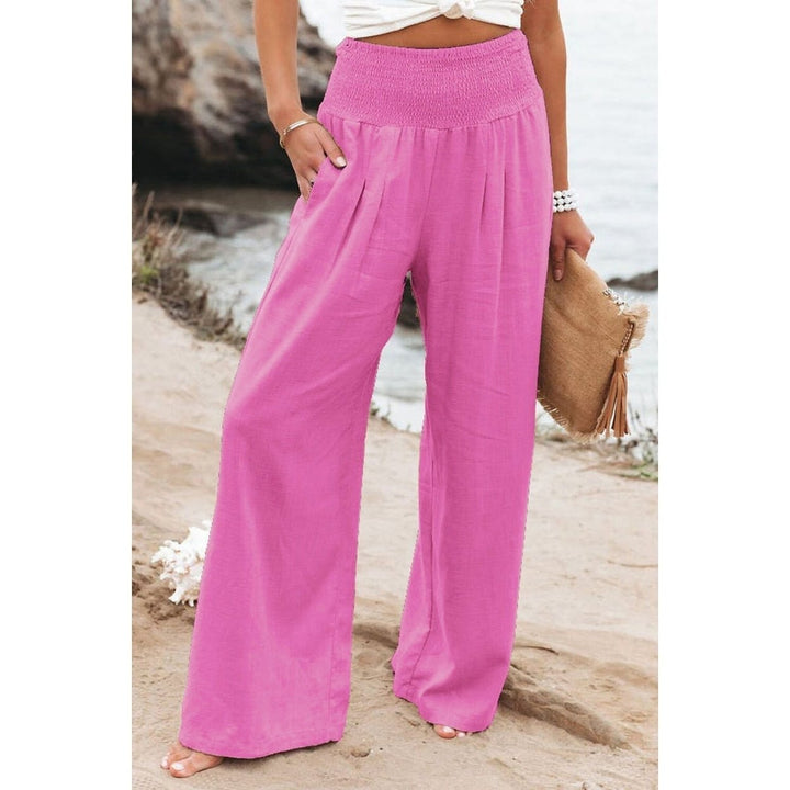 Womens High Waist Loose Wide Leg Pants Image 7