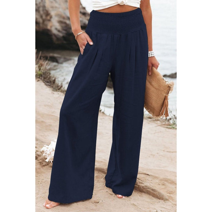 Womens High Waist Loose Wide Leg Pants Image 9