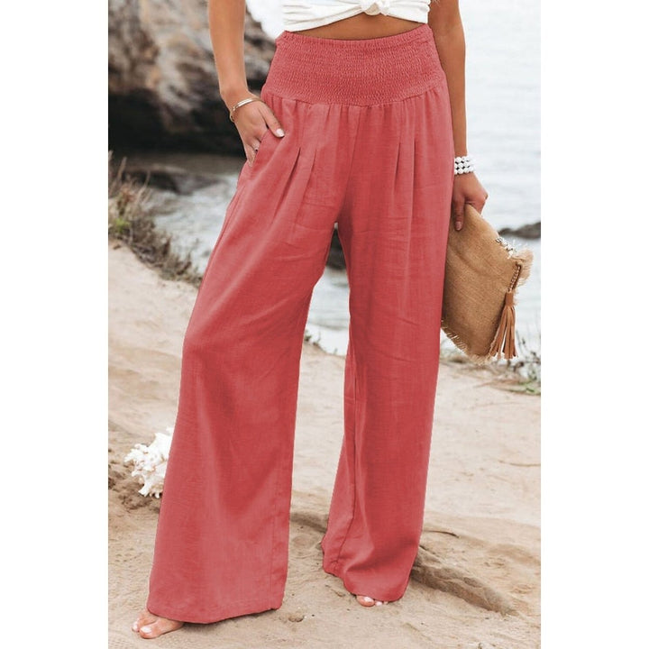 Womens High Waist Loose Wide Leg Pants Image 10