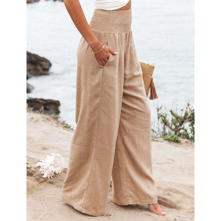 Womens High Waist Loose Wide Leg Pants Image 11