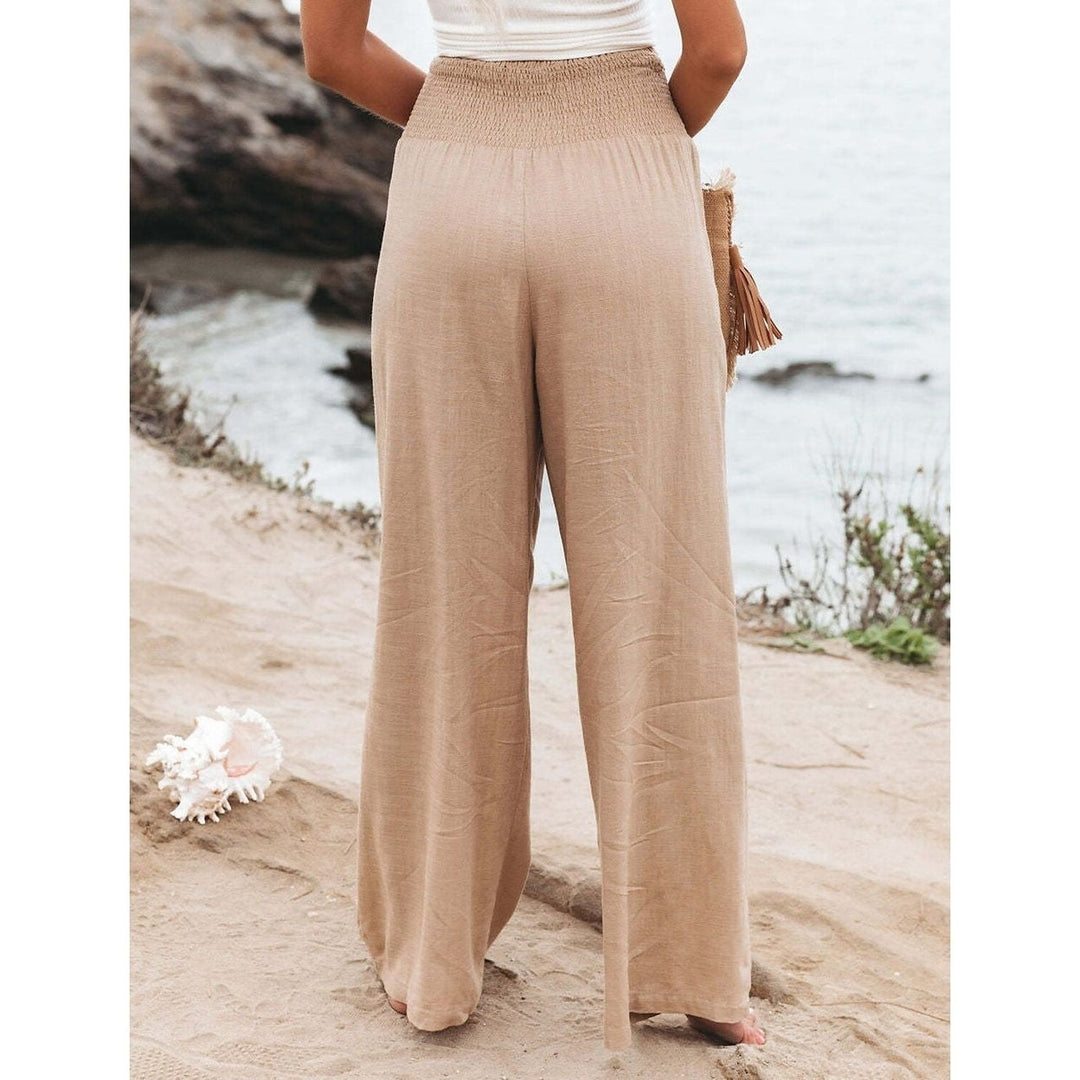 Womens High Waist Loose Wide Leg Pants Image 12