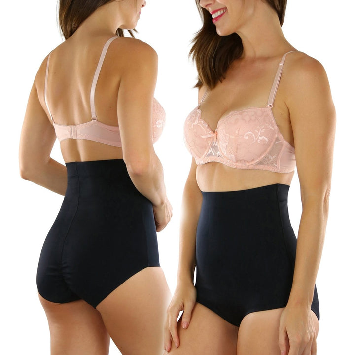 Womens High Waisted Smooth and Silky Torso Control Bikini Shapewear Image 2