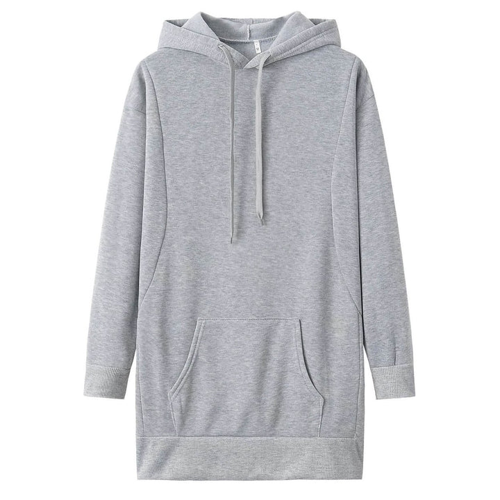 Womens Hoodie Pullover Plain Front Pocket Oversized Hoodies Sweatshirts Image 3