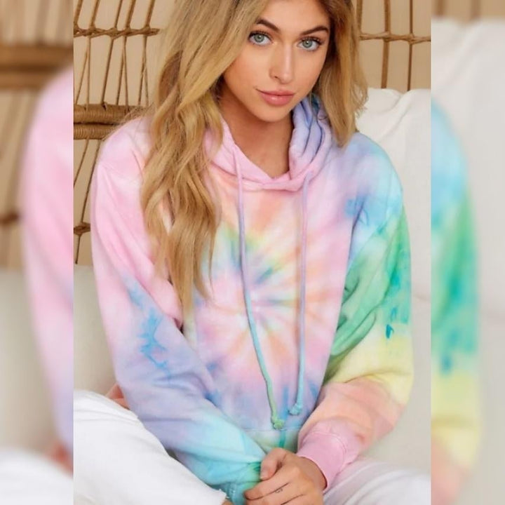 Womens Hoodie Pullover Tie Dye Hoodies Image 2