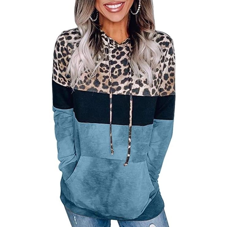 Womens Hoodie Sweatshirts Casual Animal Print Image 1