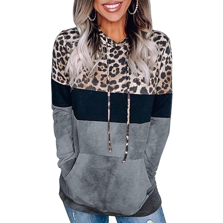 Womens Hoodie Sweatshirts Casual Animal Print Image 7