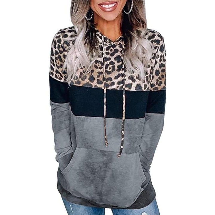 Womens Hoodie Sweatshirts Casual Animal Print Image 1