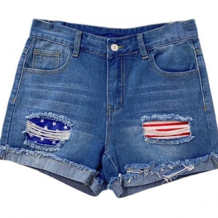 Womens Jeans Shorts Independence Day Denim Image 2