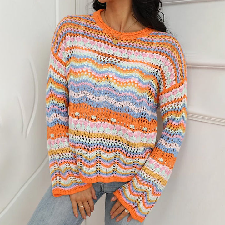 Womens Jumper Cable Knit Pullover Sweater Long Sleeve Image 1