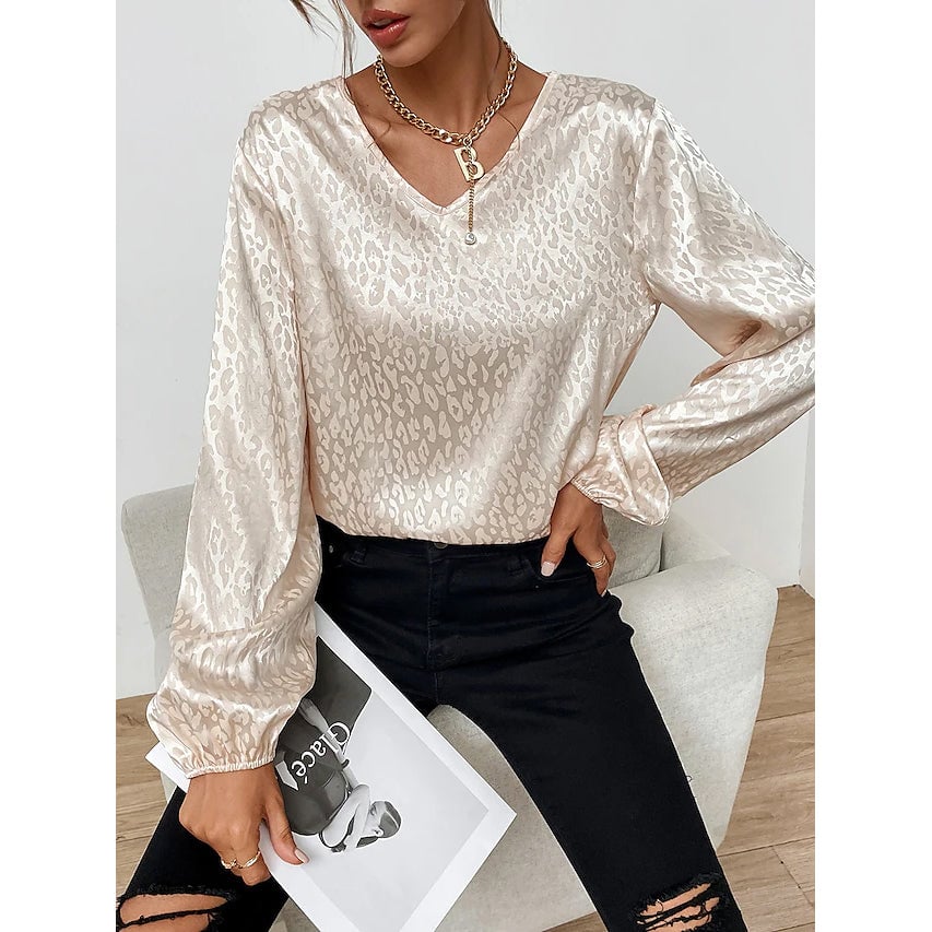 Womens Long Sleeve Printed Shirt Image 3