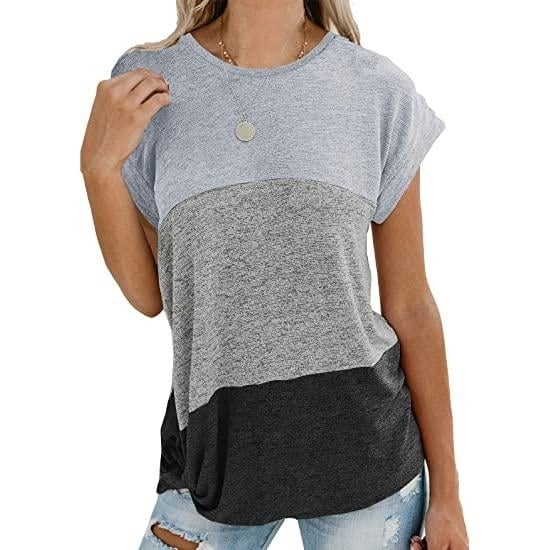 Womens Long Sleeve Tops Side Twist Knotted T Shirts Image 2