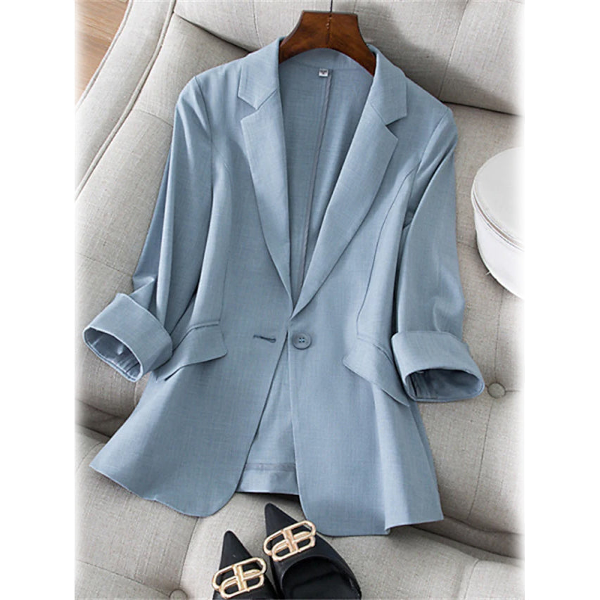 Womens Long Sleeve Pocket Casual Blazer Image 3