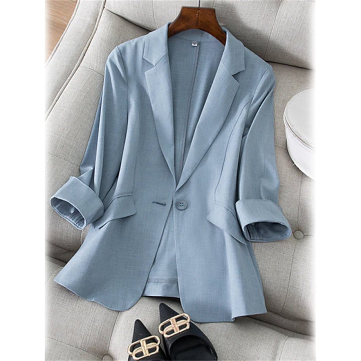 Womens Long Sleeve Pocket Casual Blazer Image 1