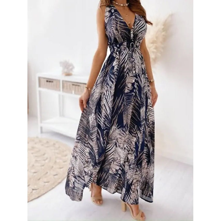 Womens Maxi Sleeveless Backless Dress Image 2