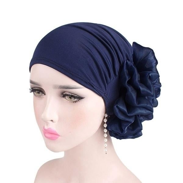 Womens Milk Silk Flower Turban Image 2