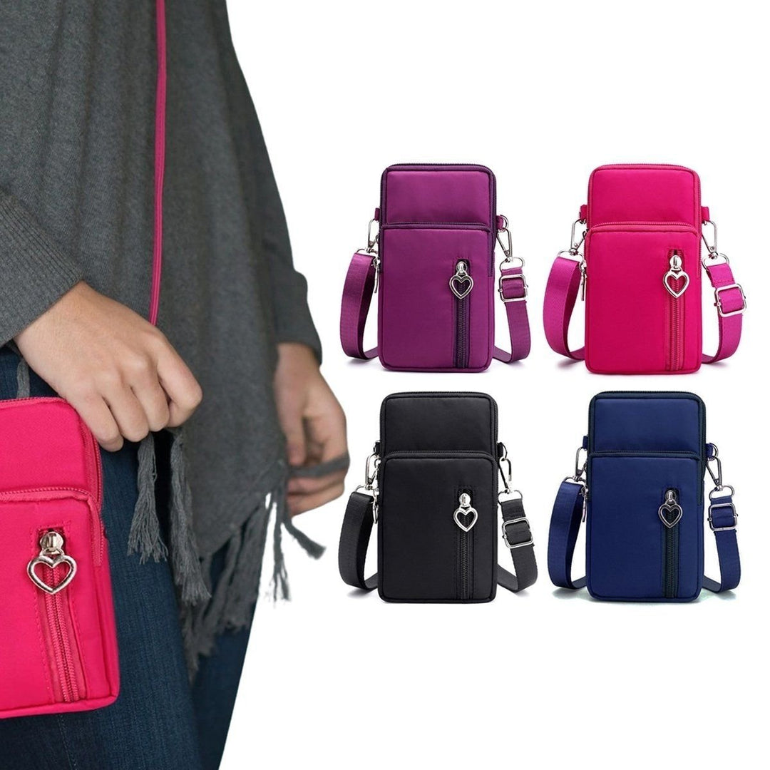 Womens Mini Cross-Body Shoulder Strap Cell Phone Wallet Pouch Bag Purse Image 1