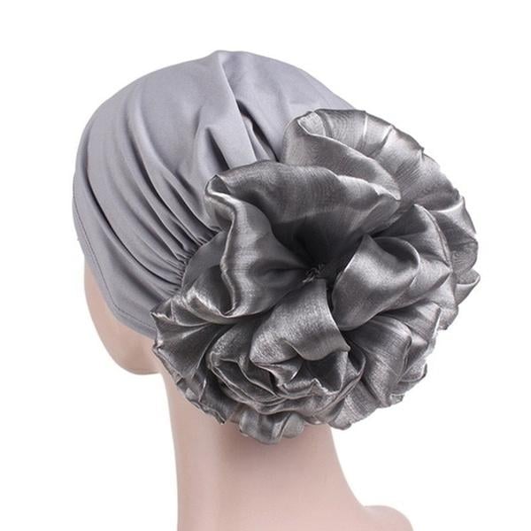 Womens Milk Silk Flower Turban Image 6