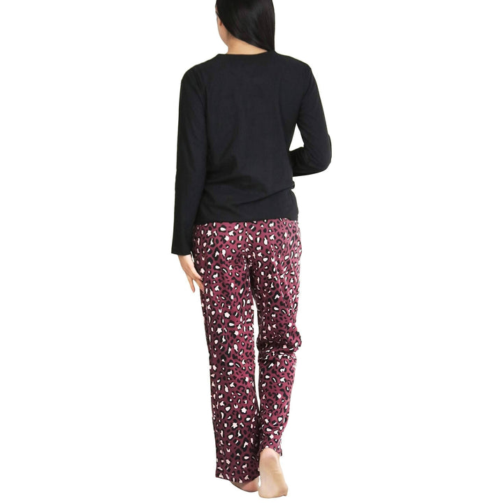 Womens Matching Pajama Set with Kangaroo Pocket Top and Flannel Pants Image 8