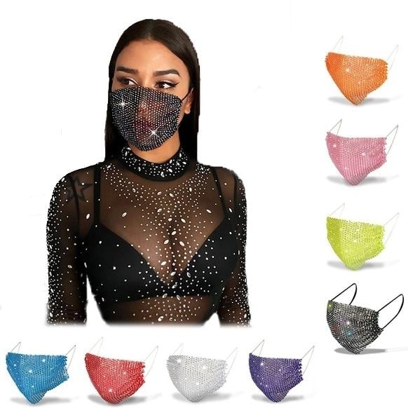 Womens Net Sun Diamond Mask Image 1