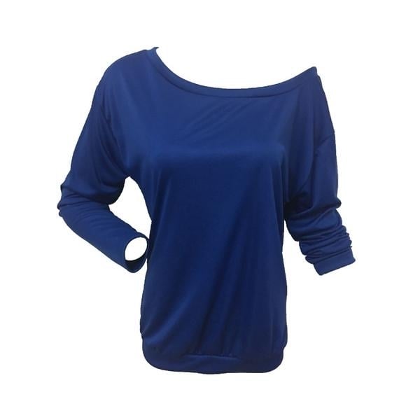 Womens Fashion Style One Shoulder Soft Long Sleeve Top Image 7