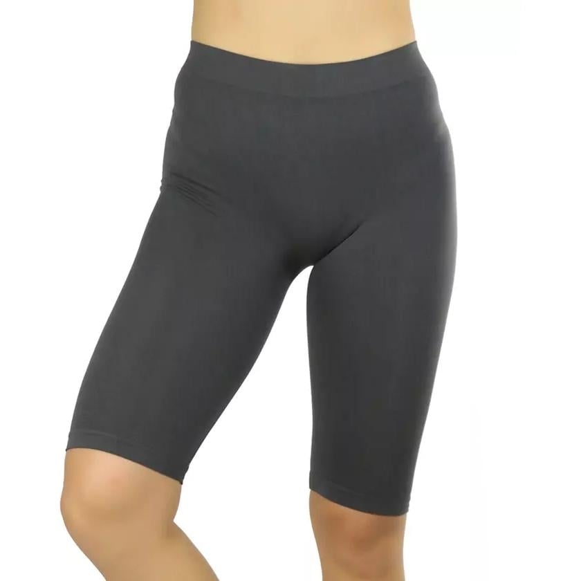 Womens Nylon Above Knee-Length Legging Shorts Image 4