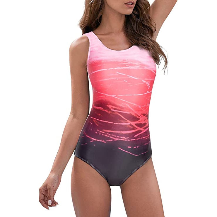 Womens One Piece Training Athletic Swimsuit Image 1