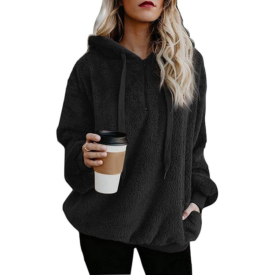 Womens Oversized Fleece Hoodie Image 1