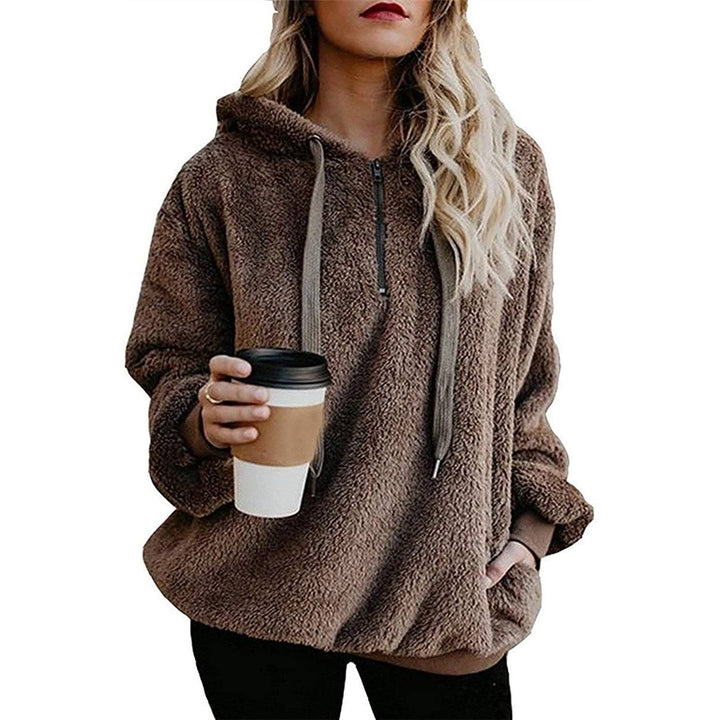 Womens Oversized Fleece Hoodie Image 2