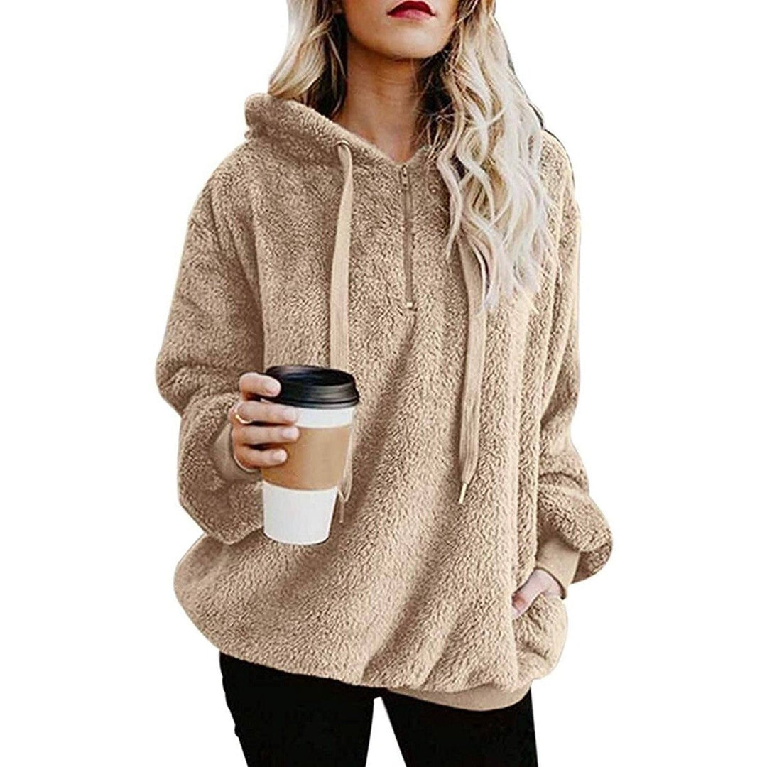 Womens Oversized Fleece Hoodie Image 4