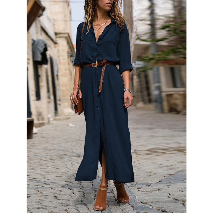 Womens Oversized Loose Shirt Dress Image 3