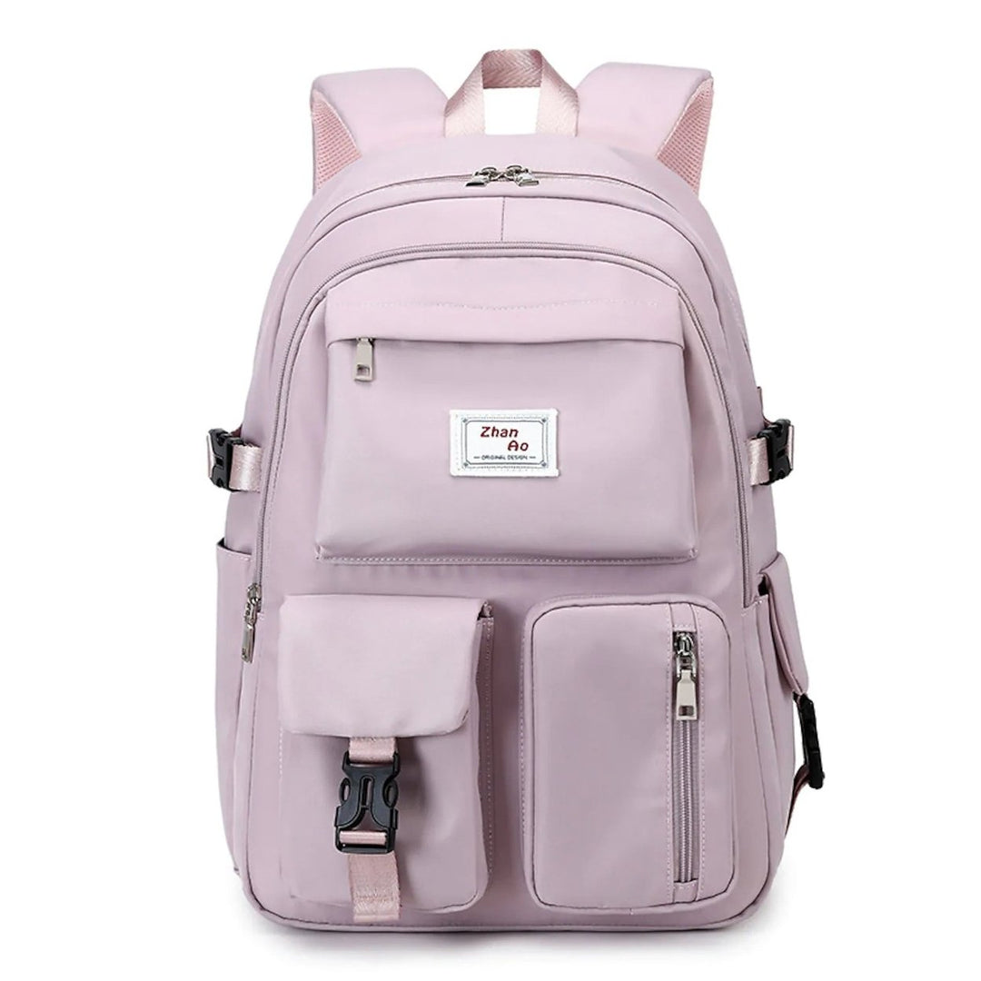 Womens Oxford Fabric Adjustable Large Capacity Backpack Image 1