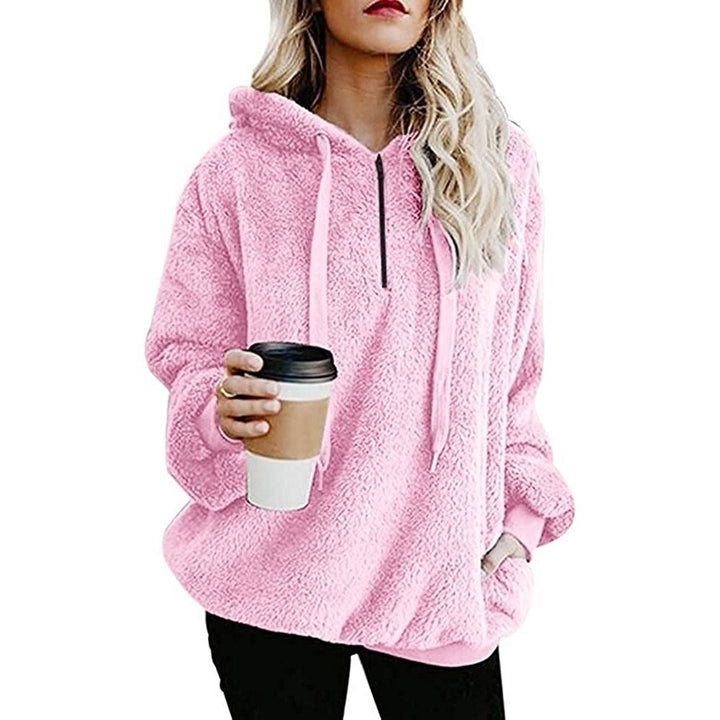 Womens Oversized Fleece Hoodie Image 6