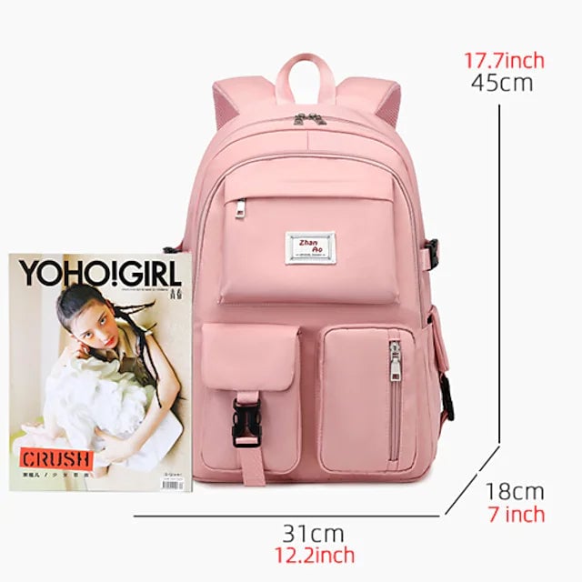 Womens Oxford Fabric Adjustable Large Capacity Backpack Image 4