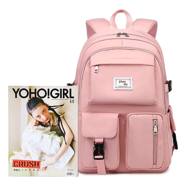 Womens Oxford Fabric Adjustable Large Capacity Backpack Image 9