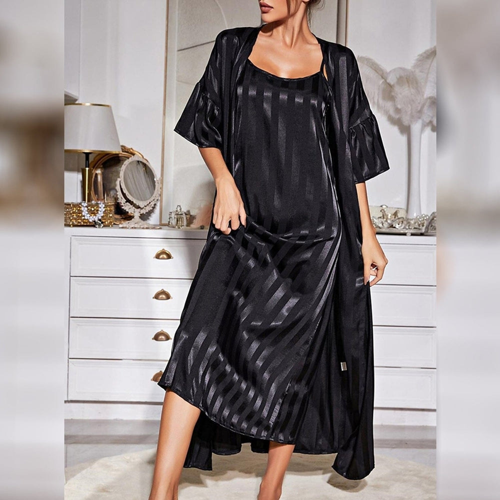 Womens Pajamas Bathrobe Robes Nightgown Image 2